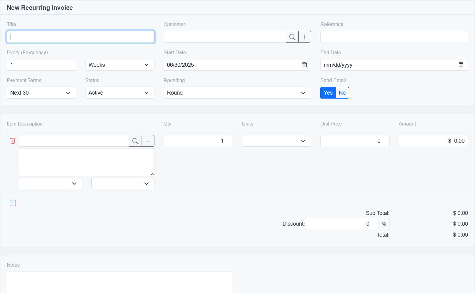 Recurring Invoices